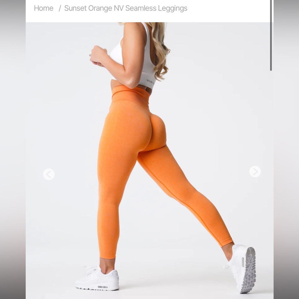 NVGTN Seamless Orange High-Waisted Leggings